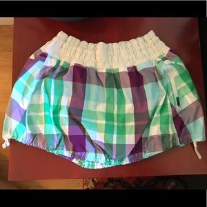 Plaid Lululemon Skort with underwear lining